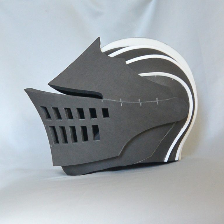 Elite Knight helmet with moveable visor made with EVA foam - cosplay headgear