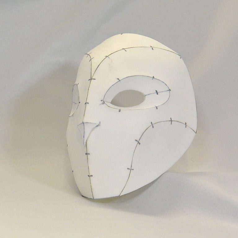 Owl inspired face mask made using white EVA foam - cosplay item