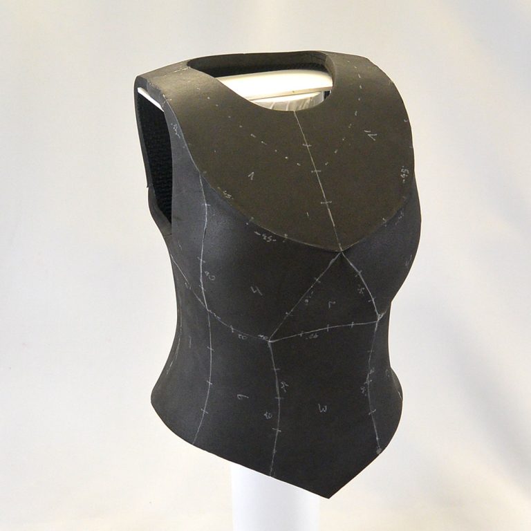 Fantasy inspiread female chest armor made using grey EVA foam - cosplay prop